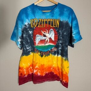 (Like New) Leg Zeppelin Tie-Dye 1975 Tour Tee